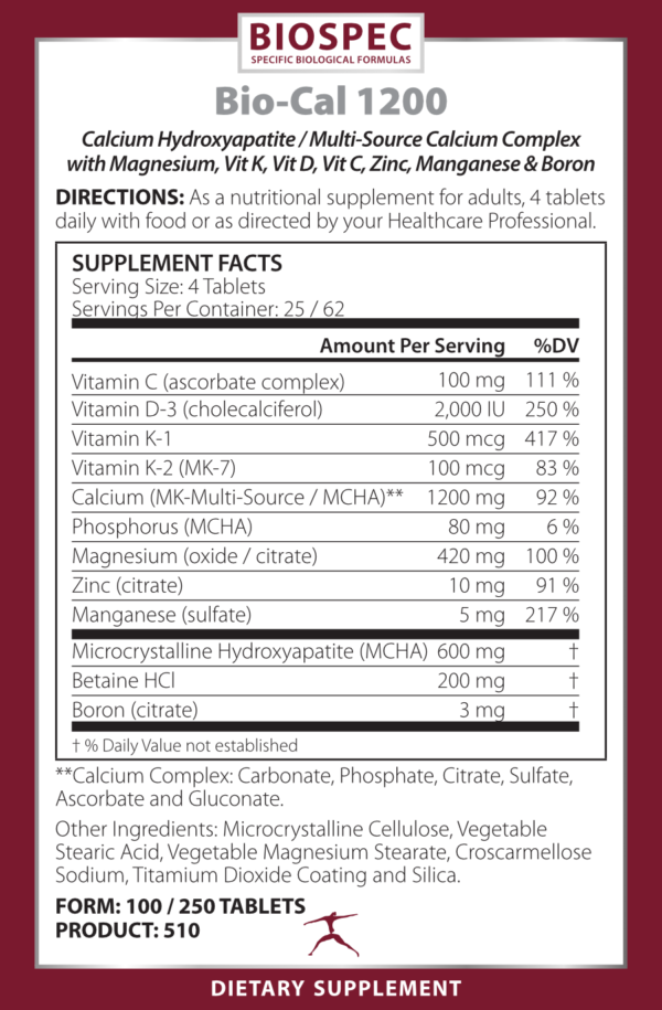 BIO-CAL 1200 - 250 Tablets - Image 2